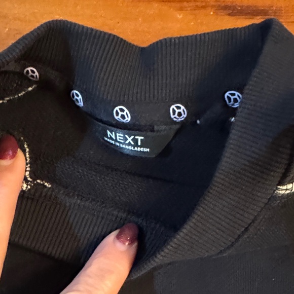 Next Direct Black and Cream Kids Joggers - Picture 5 of 9